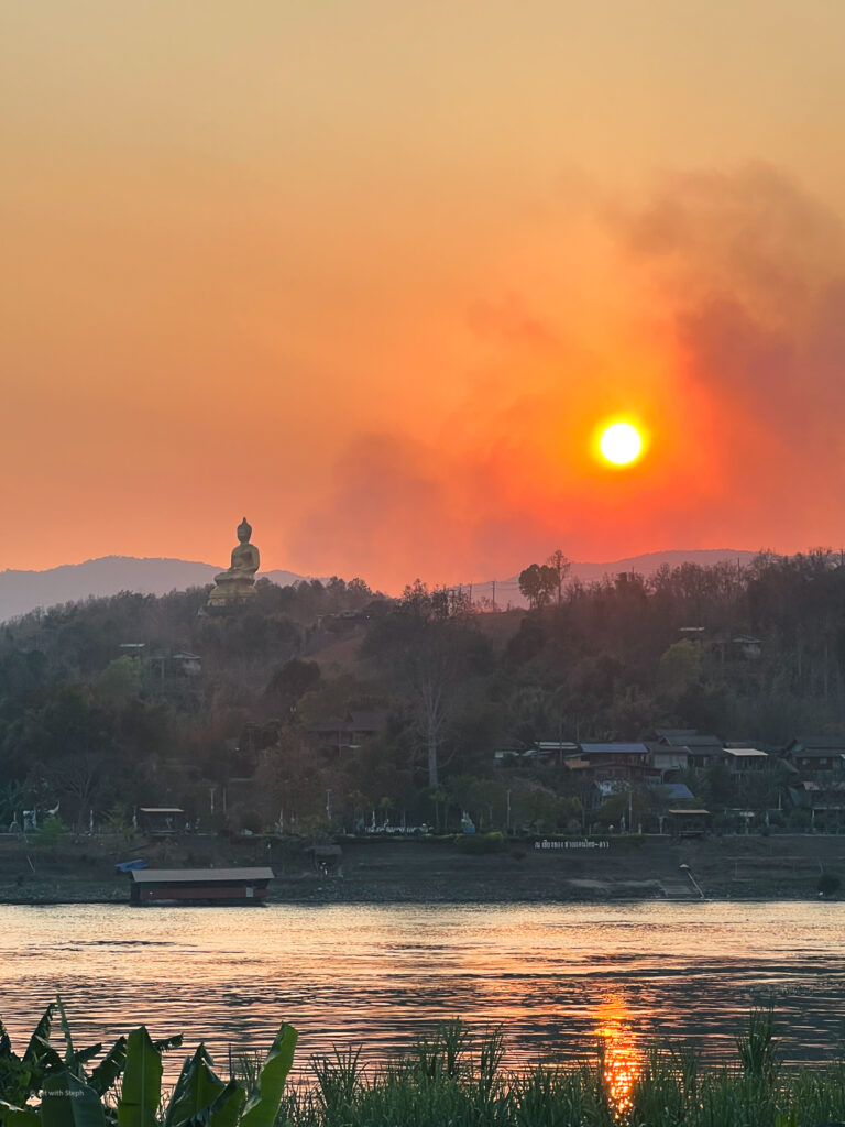 Sunset in Huay Xai, Laos 