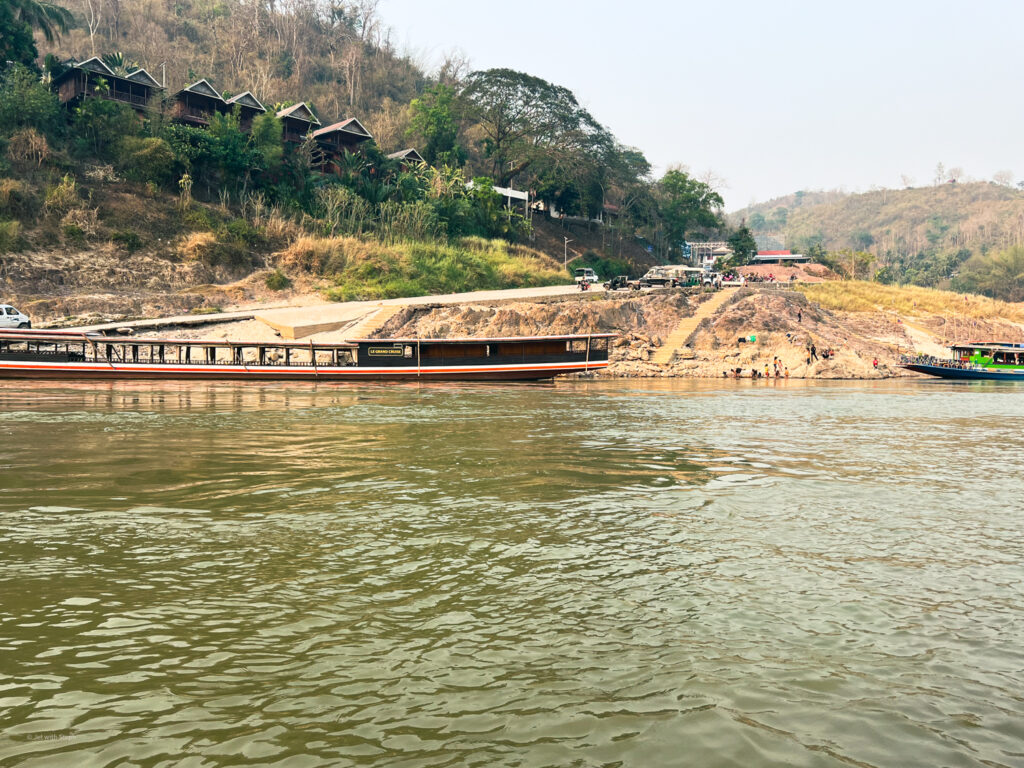 Slow boat on the Mekong River in Laos