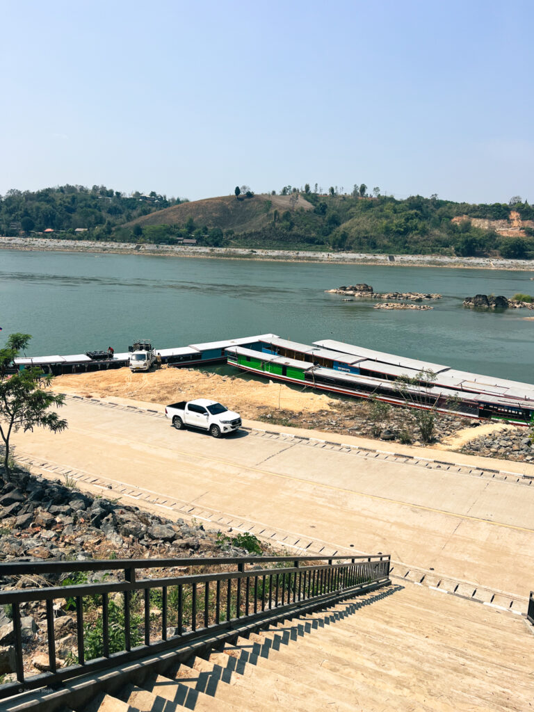 The pier in Huay Xai where the slow boats depart from 