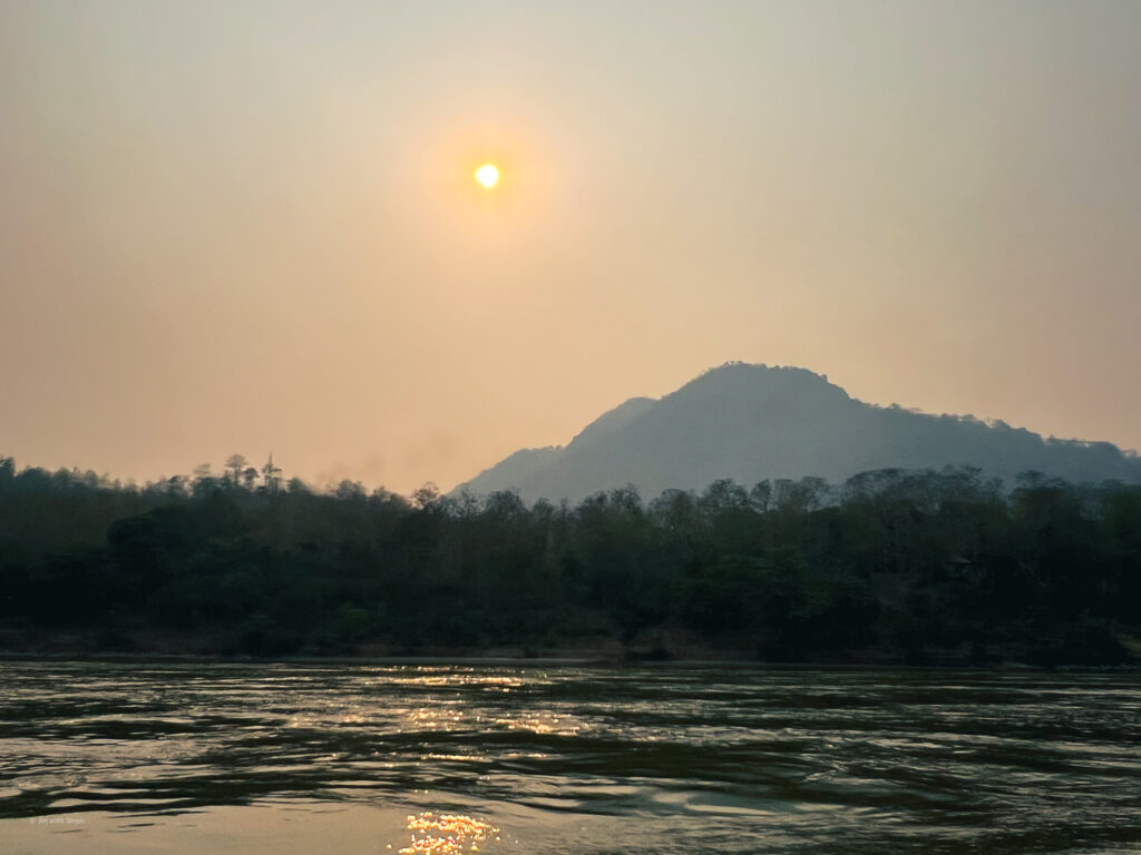 Sunset over the Mekong River 