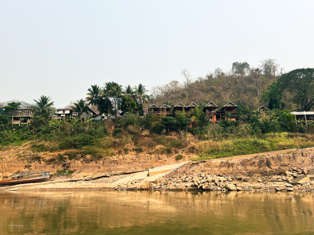 Views from the Laos slow boat over the Mekong River 