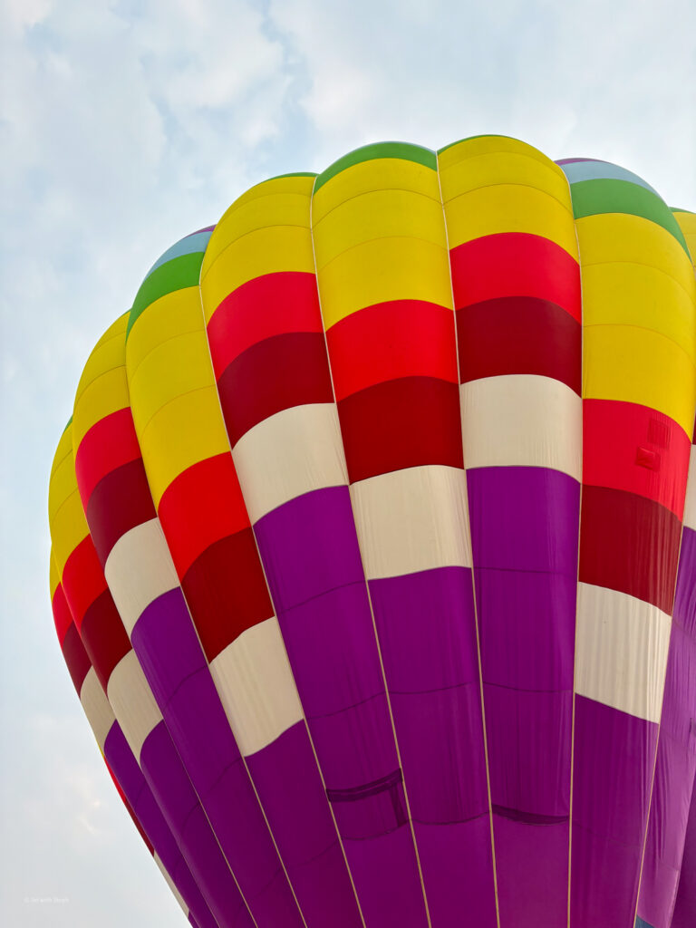 Details of a hot air balloon in Vang Vieng, Laos